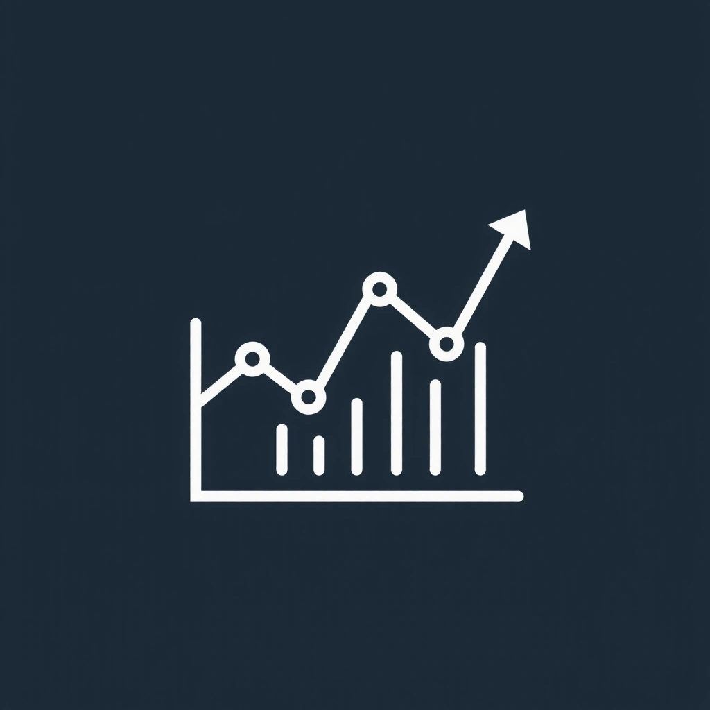 Ikona wykresu liniowego symbolizująca analitykę i optymalizację.