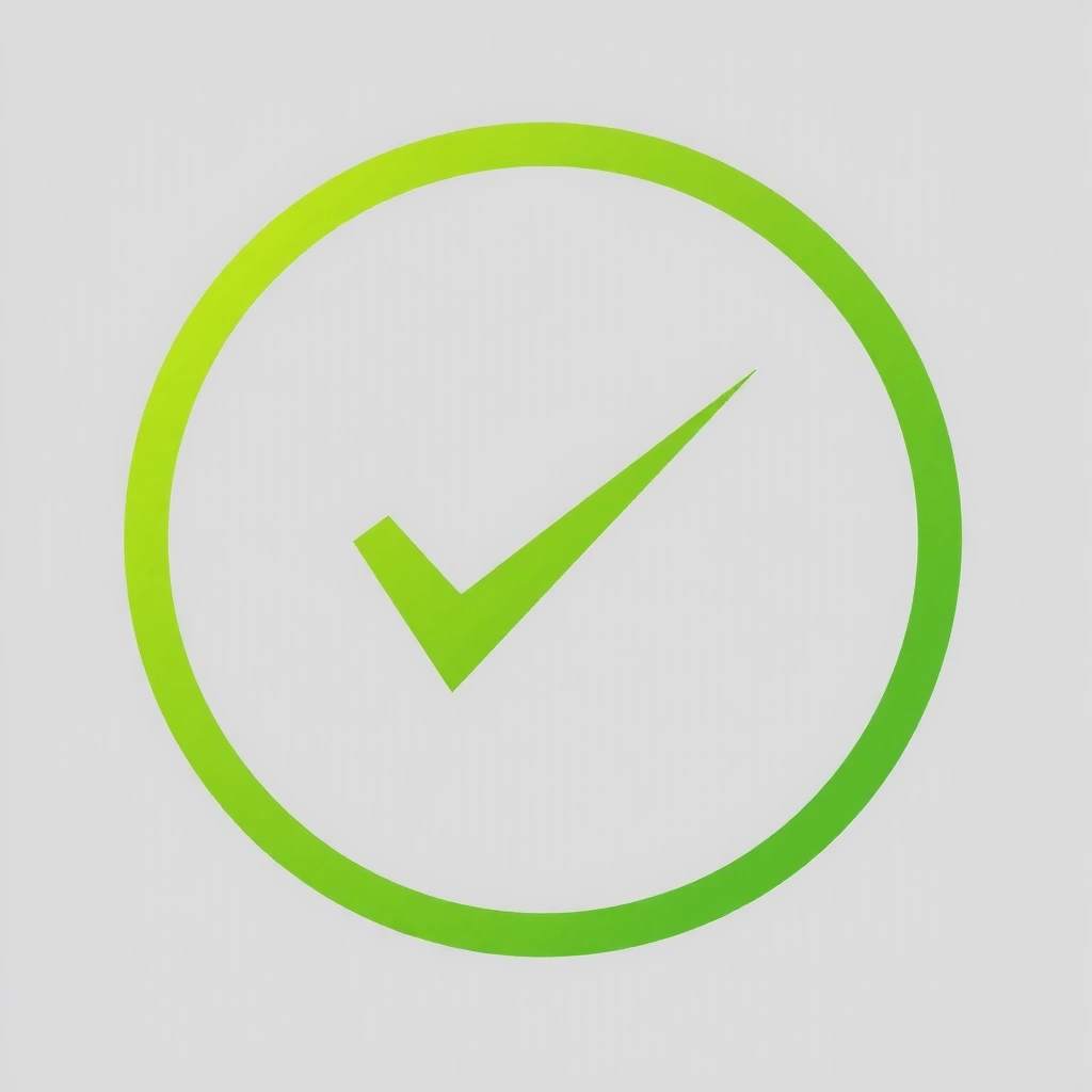 Ikona sukcesu - zielony znacznik wyboru